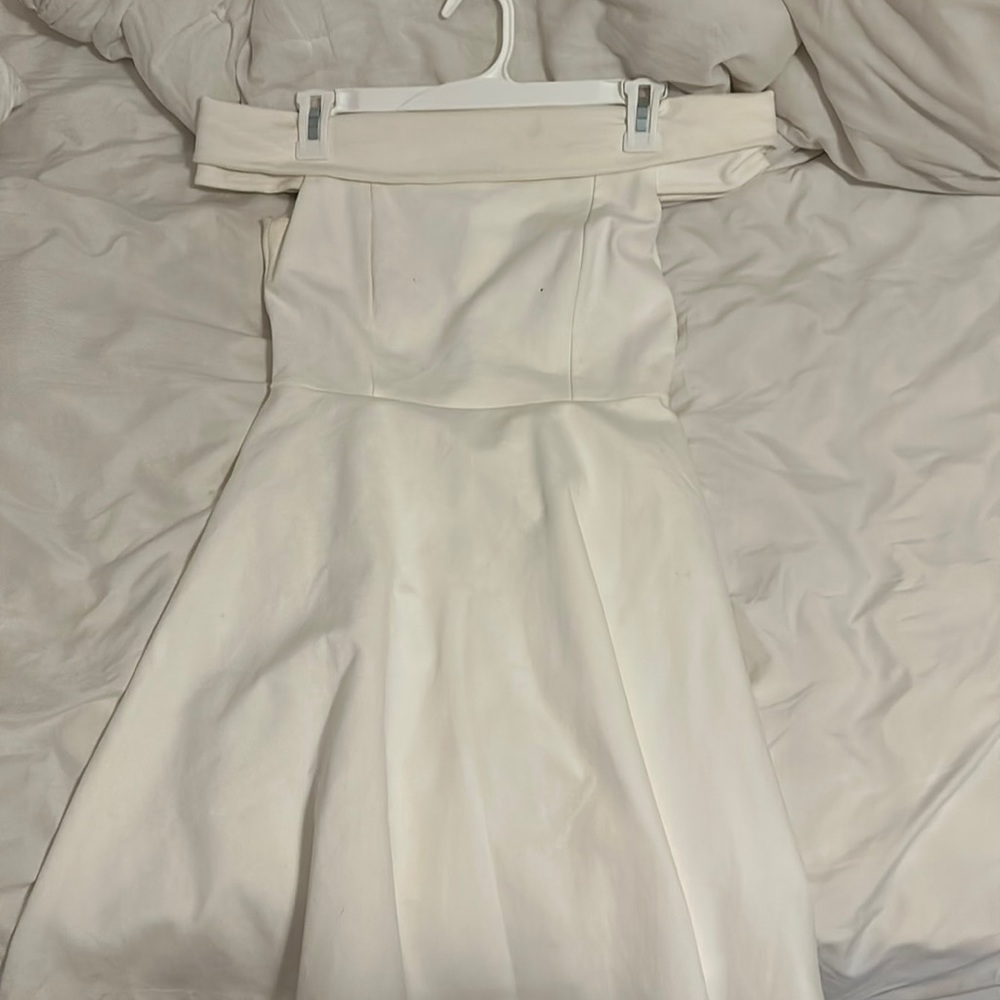White lulus off the shoulder dress